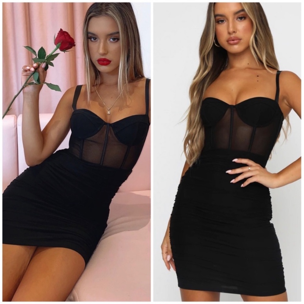 White Fox Black Push The Boundaries Corset Mini Dress